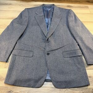 Canali Sport Coat Men 44R Grey Wool Blazer Made in Italy Classic Designer
